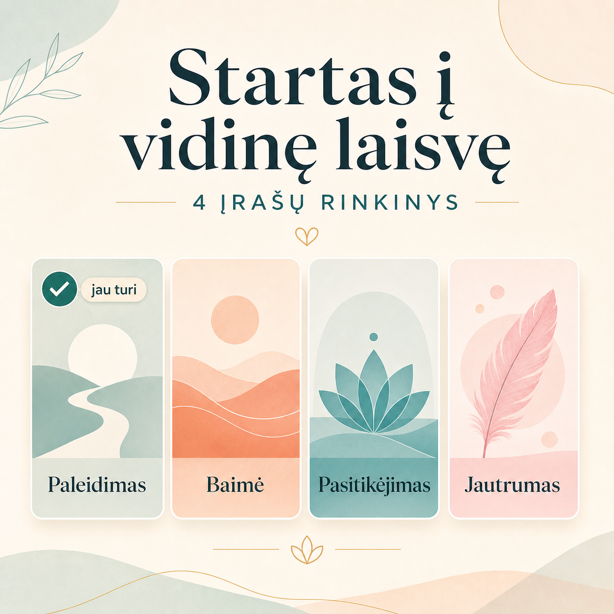 Startas į vidinę laisvę - 4 paskaitų rinkinys