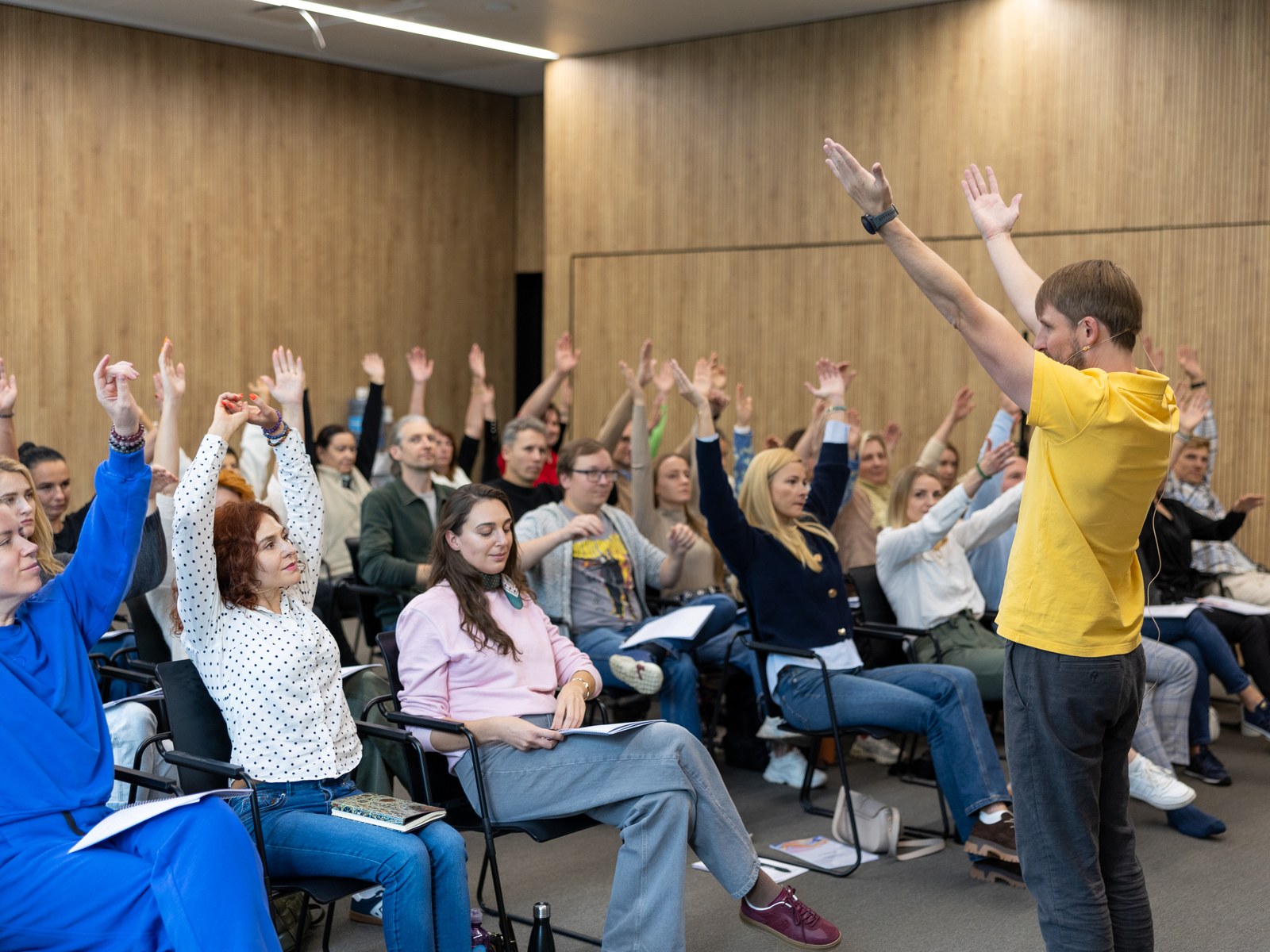 Į Save renginio auditorija įsitraukia į pranešimą